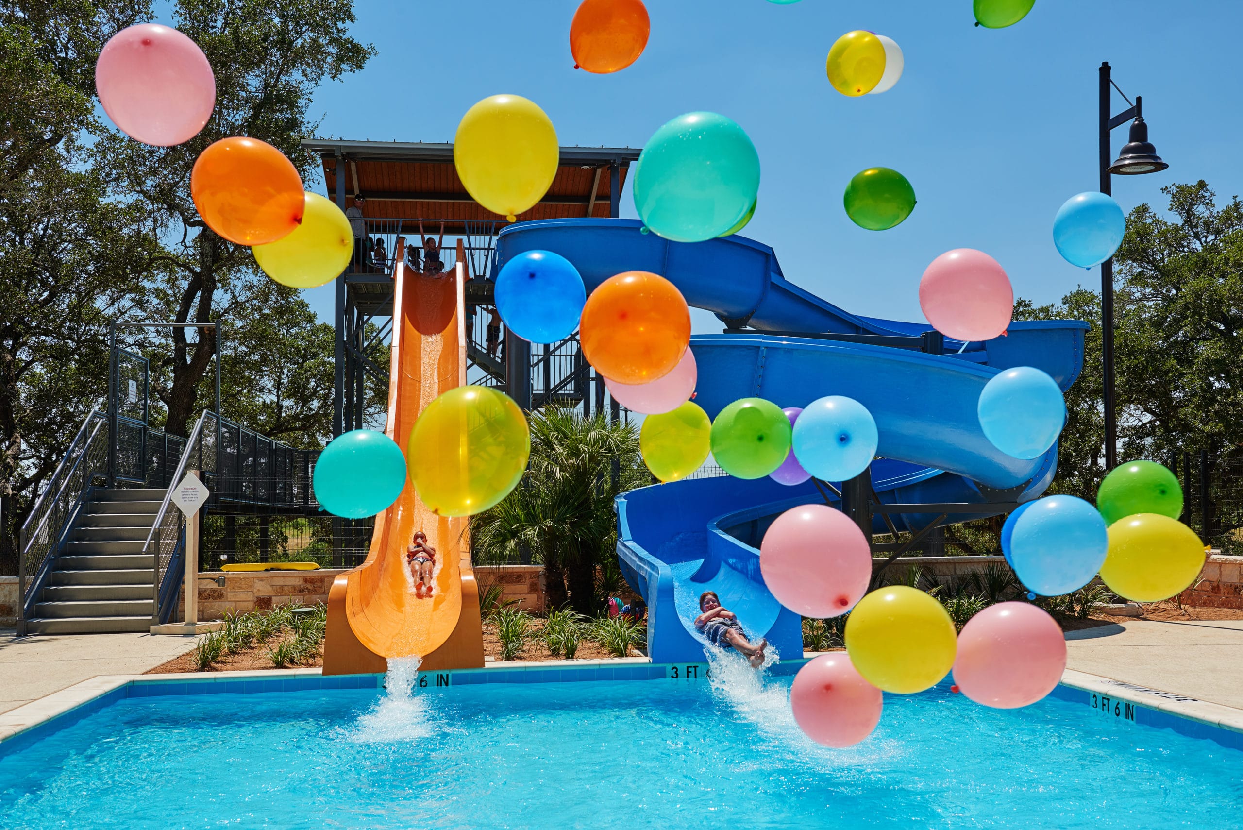 balloons and slides