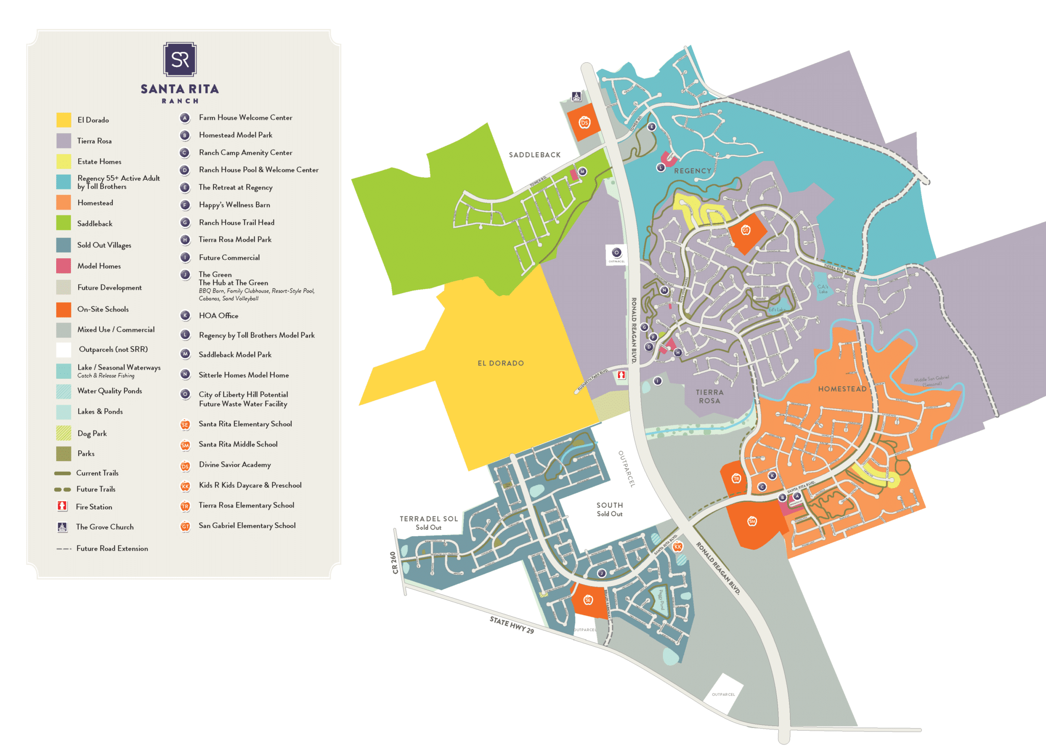 santa rita ranch site map